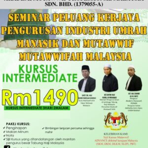 Kursus Mutawif/Mutawwifah dan  Perunding Umrah Haji Peringkat Intermediate (3H2M)