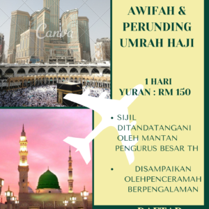 Kursus Asas Mutawif/Mutawwifah dan   Perunding Umrah Haji (1 HARI)